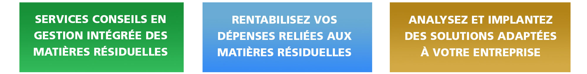 Services conseils en gestion intégrée des matières résiduelles, rentabilisez vos dépenses reliées aux matières résiduelles, analysez et implantez des solutions adaptées à votre entreprise.